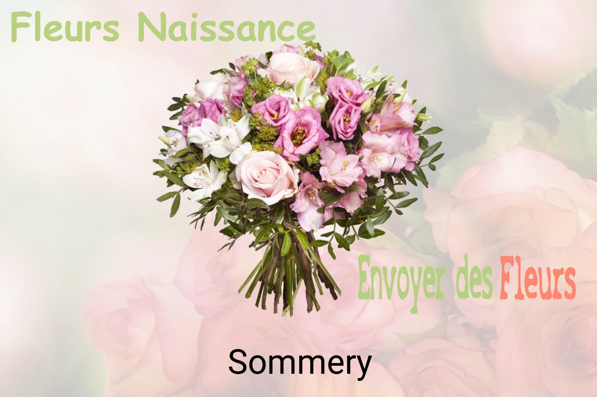 Bouquet de fleurs de naissance livré à Sommery